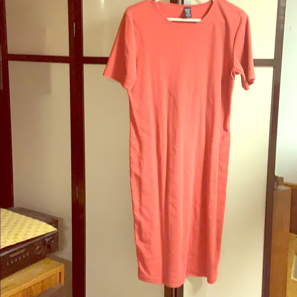 Salmon Midi Lands End Dress